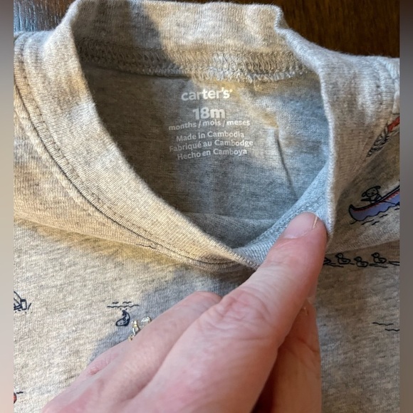 Carter’s | Baby 2-Piece Boat Tee & Shortall Set Red | baby boy 18 mo - Picture 8 of 11